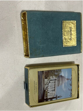 Vintage Congress Playing Cards Blue Gold One Size